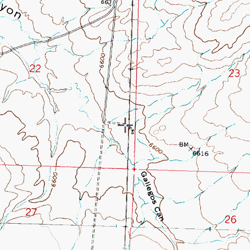 Topographic Map of Huerfano Water Well, NM