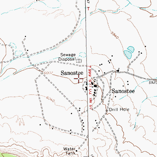Topographic Map of Sanostee PM3 Water Well, NM