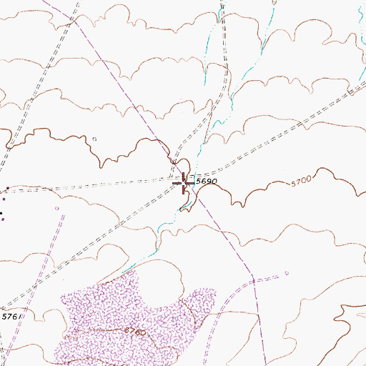 Topographic Map of 12T-646 Water Well, NM