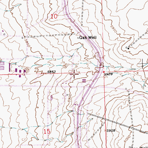 Topographic Map of 19T-521 Water Well, NM