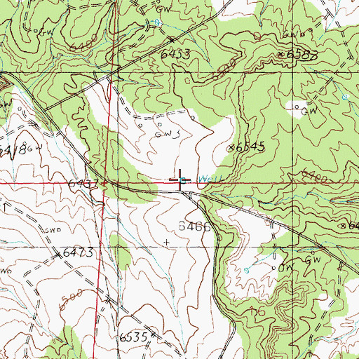 Topographic Map of Manzaneros Water Well, NM