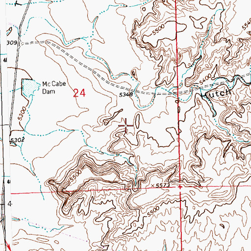 Topographic Map of SJ-24-4 Water Well, NM