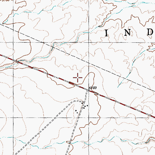 Topographic Map of Exxon Test Water Well, NM