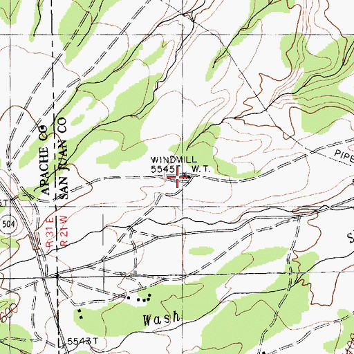 Topographic Map of 12K-335 Water Well, NM