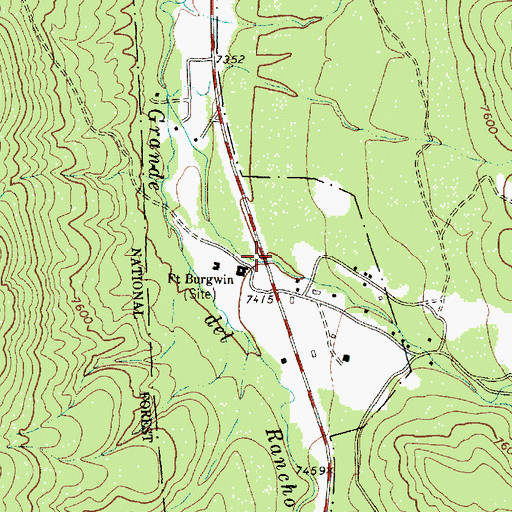 Topographic Map of Fort Water Well, NM