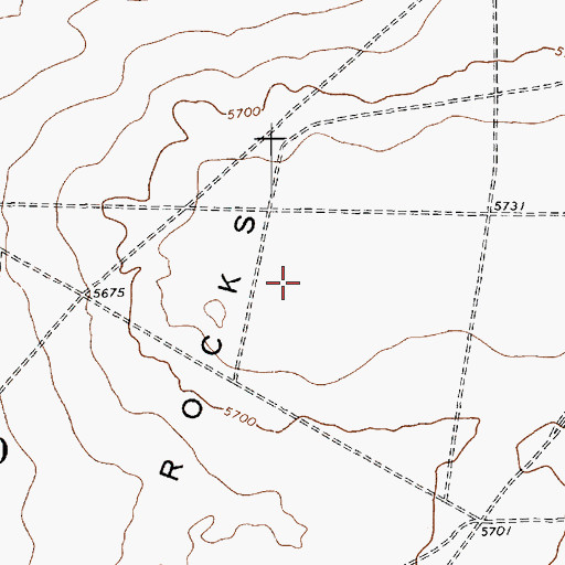 Topographic Map of Baby Rocks Mesa, AZ