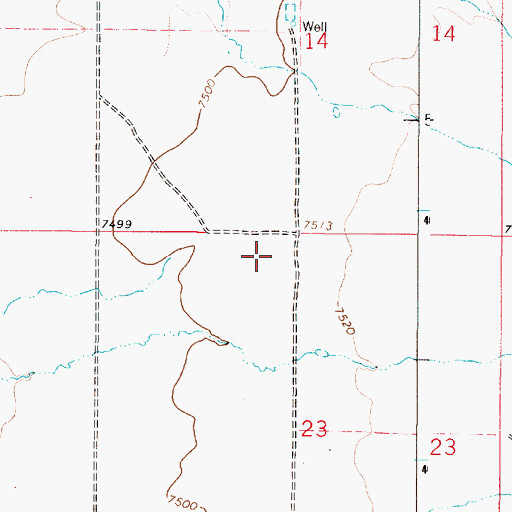Topographic Map of Test Hole R5 Water Well, NM
