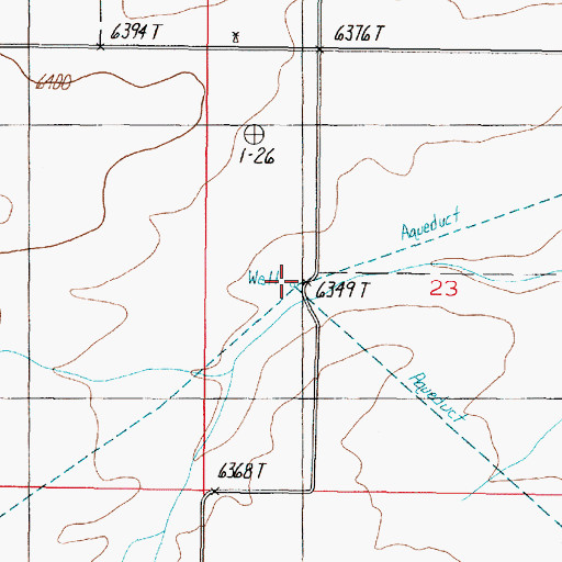 Topographic Map of Test 4 Water Well, NM