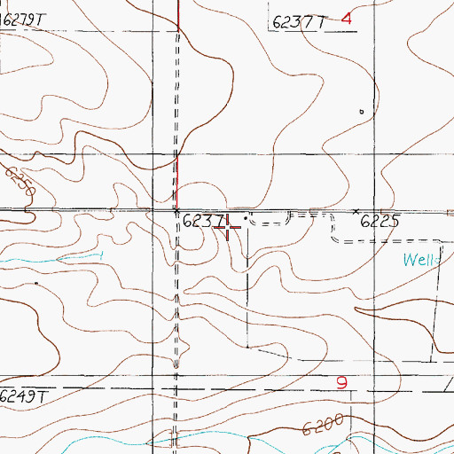 Topographic Map of 10089 Water Well, NM