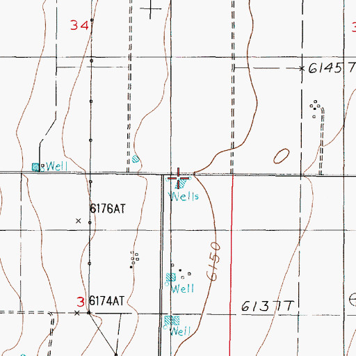 Topographic Map of 10084 Water Well, NM