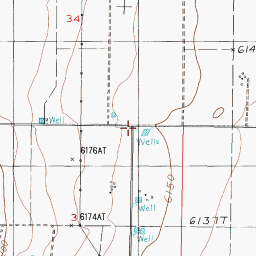 Topographic Map of 10087 Water Well, NM