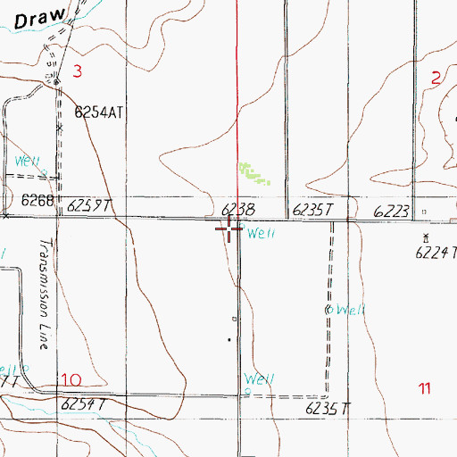 Topographic Map of 10196 Water Well, NM