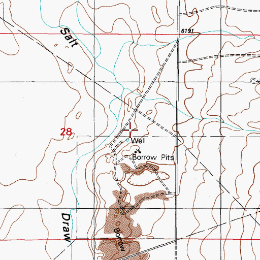 Topographic Map of 10214 Water Well, NM