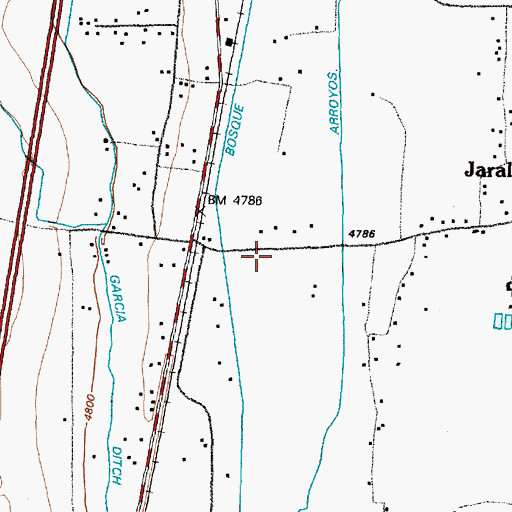 Topographic Map of 10003 Water Well, NM