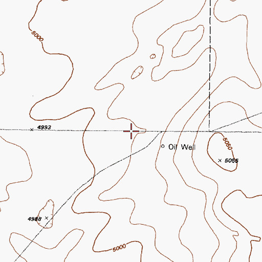 Topographic Map of 10007 Water Well, NM