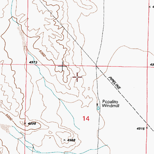 Topographic Map of Popalito Water Well, NM