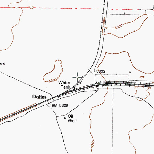 Topographic Map of 10008 Water Well, NM