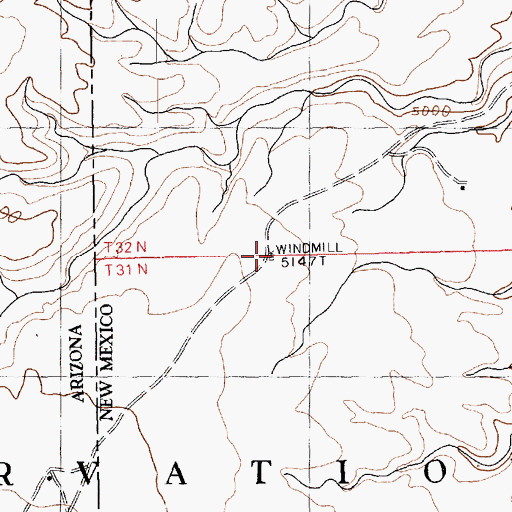 Topographic Map of 12T-340 Water Well, NM