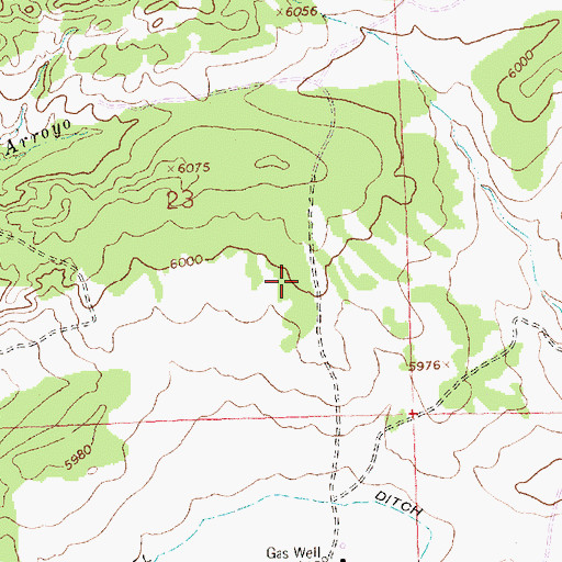 Topographic Map of Deep Water Well Number 1, NM