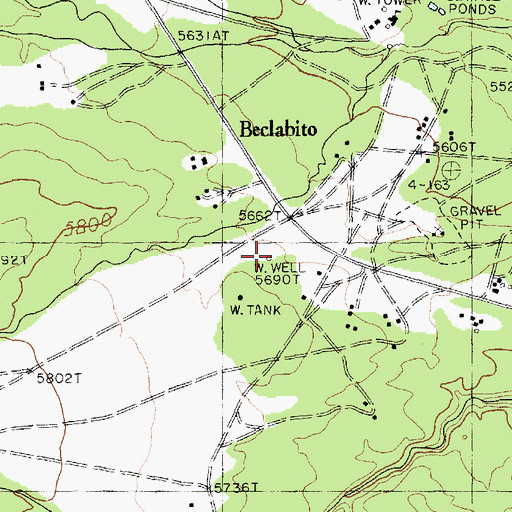 Topographic Map of 12-599 Water Well, NM