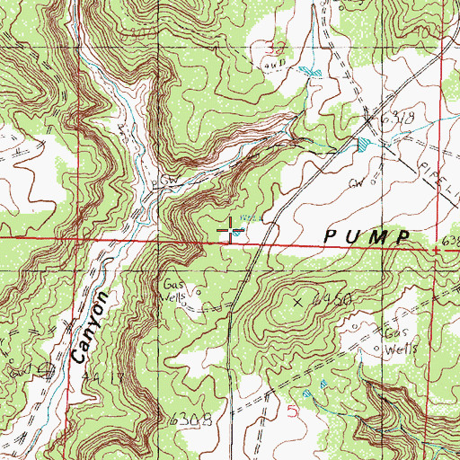 Topographic Map of Pump Mesa Water Well, NM