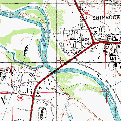 Topographic Map of USIS Water Well, NM