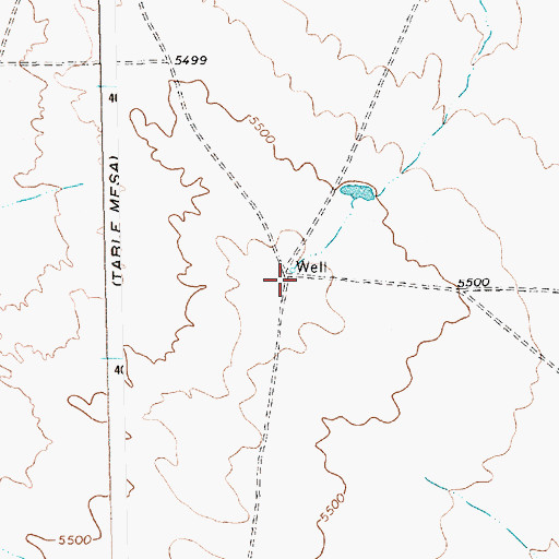 Topographic Map of 12K-320 Water Well, NM