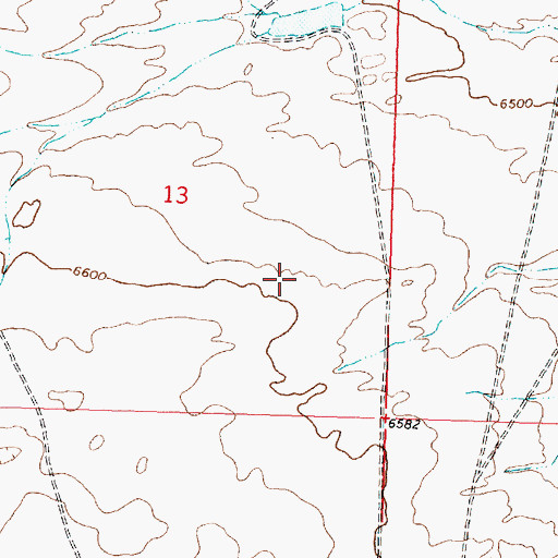 Topographic Map of Huerfano 1 Water Well, NM