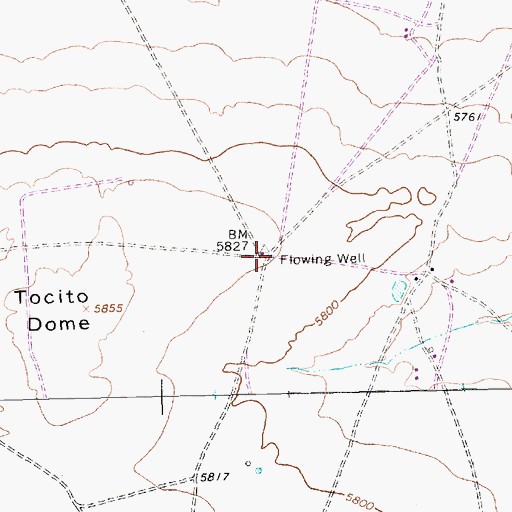 Topographic Map of North Water Well, NM