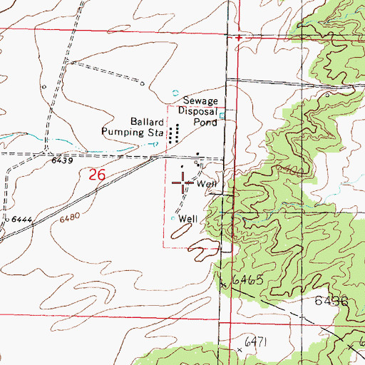 Topographic Map of Ballard 1 Water Well, NM