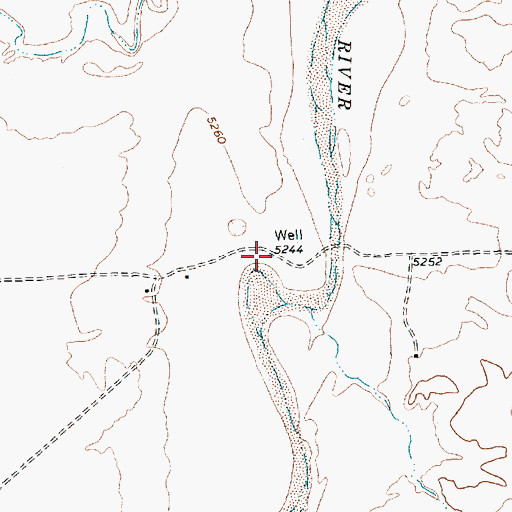 Topographic Map of 13T-513 Water Well, NM
