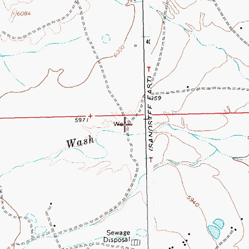 Topographic Map of 12T-512 Water Well, NM