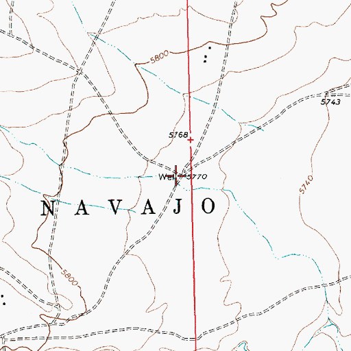 Topographic Map of 12T-519 Water Well, NM