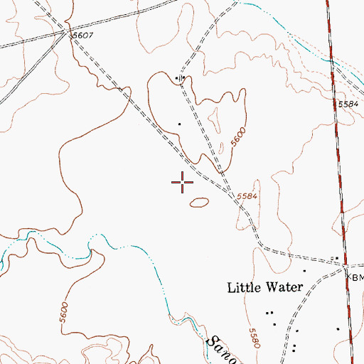 Topographic Map of 52-16-35 Water Well, NM