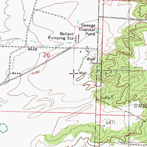 Topographic Map of Ballard 2 Water Well, NM