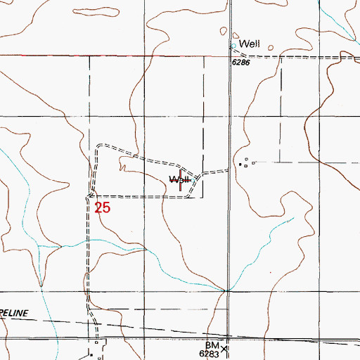 Topographic Map of 10213 Water Well, NM