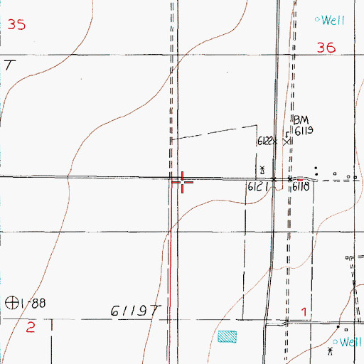 Topographic Map of 10082 Water Well, NM