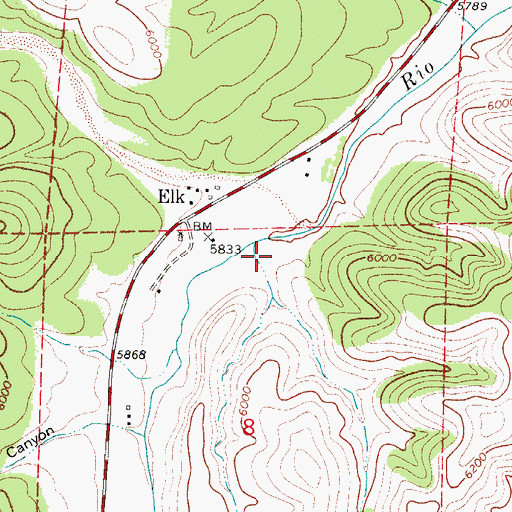 Topographic Map of 10638 Water Well, NM