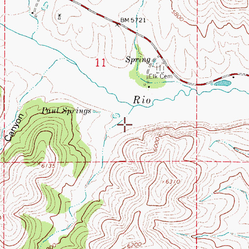Topographic Map of 10644 Water Well, NM
