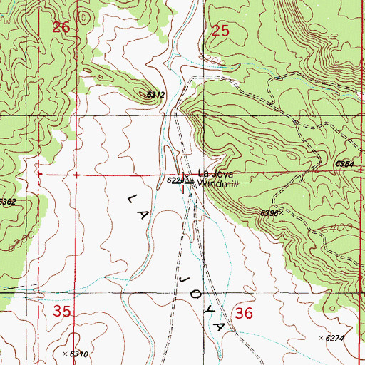 Topographic Map of La Joya Wind Mill Water Well, NM