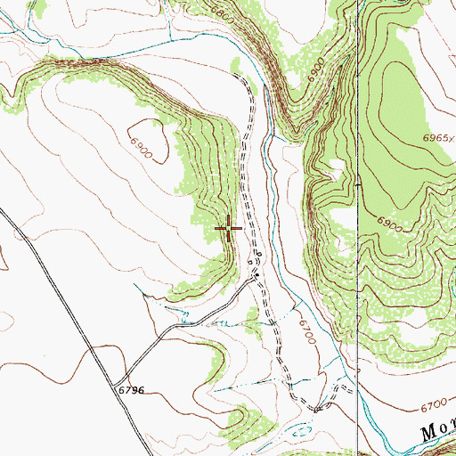 Topographic Map of Ashe, NM