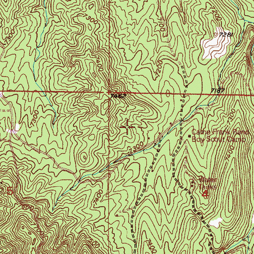 Topographic Map of Boy Scouts of America Chimayo Rest Camp, NM