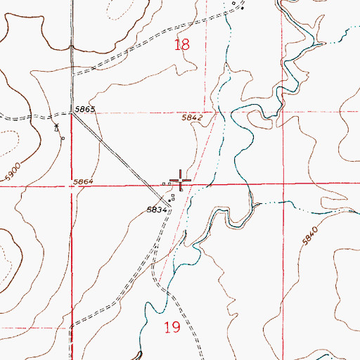 Topographic Map of Glaze and Bates, NM