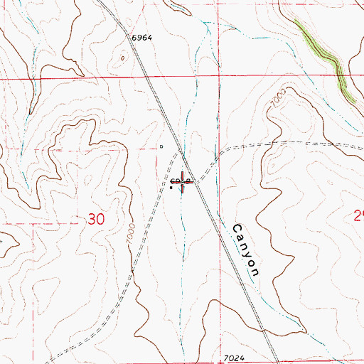 Topographic Map of Aragon, NM