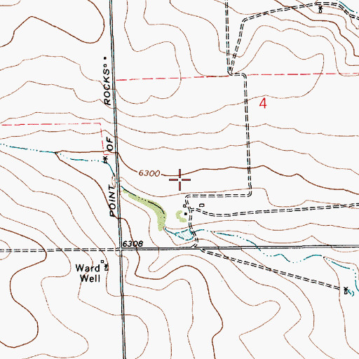 Topographic Map of Bada, NM
