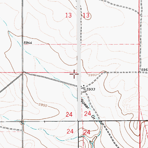 Topographic Map of Burks, NM