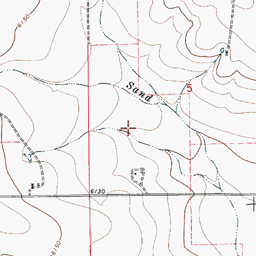 Topographic Map of Bada, NM
