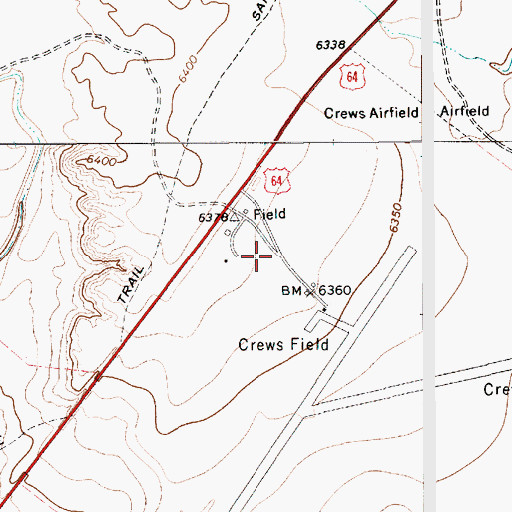 Topographic Map of Raton Trap Club, NM