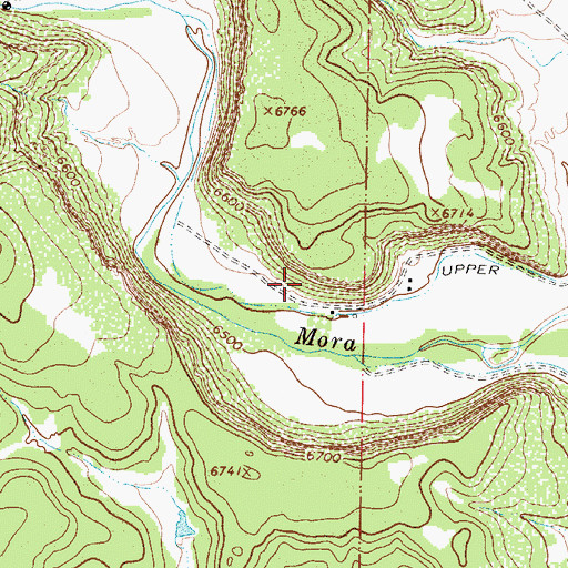Topographic Map of Martinez, NM