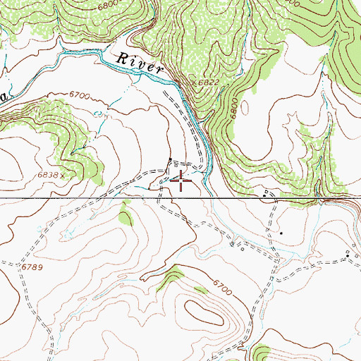 Topographic Map of Martinez, NM